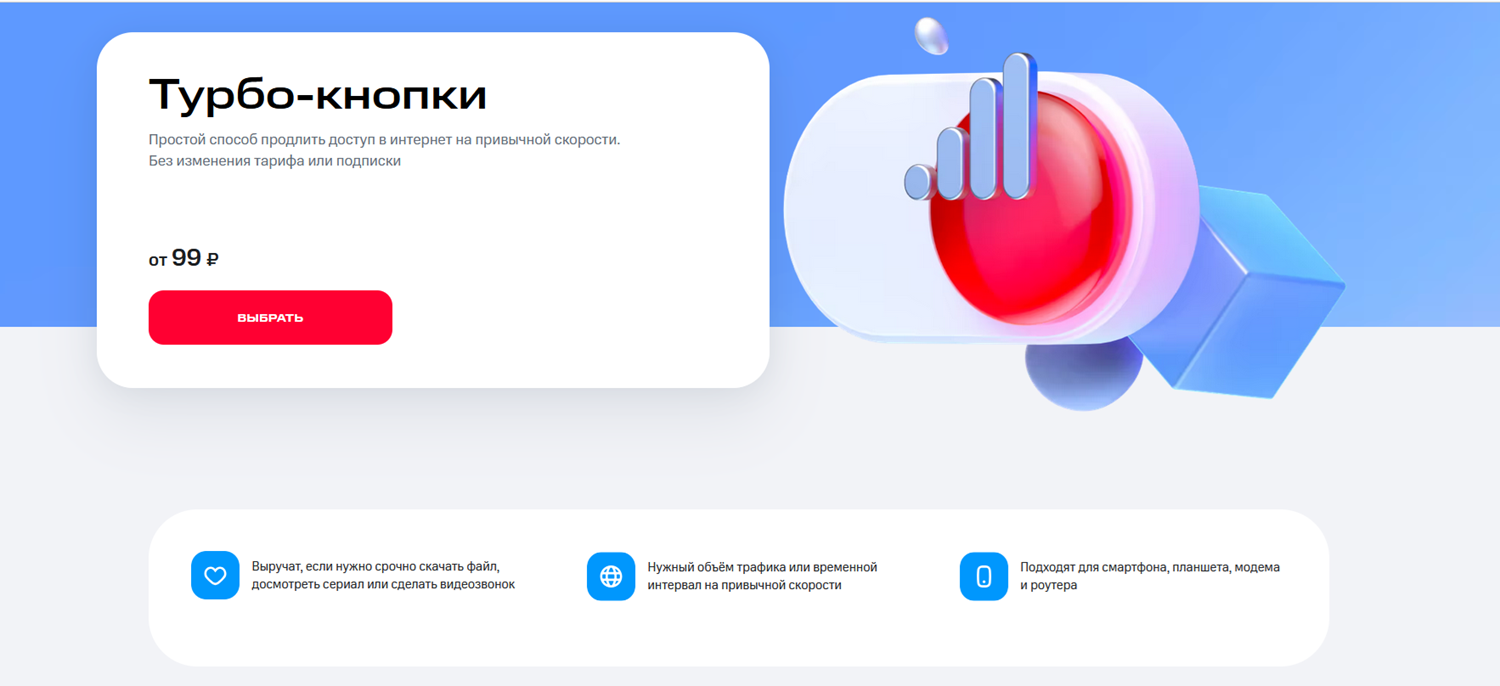Линейка интернет-опций МТС "Турбо-кнопки"